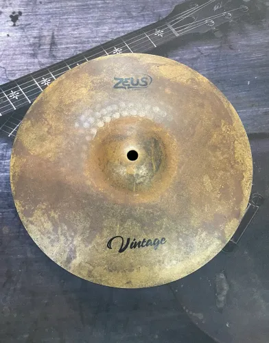 Prato Splash 12 polegadas Zeus Vintage liga b20 bateria acustica 