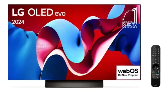 Smart TV LG OLED 55" C4 Evo 4K 144Hz (OLED55C4) - Na Caixa