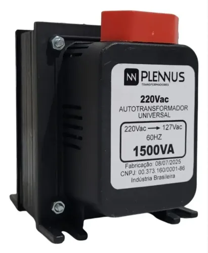 Autotransformador 1500VA 825W Bivolt 110V/220V Plennus Conversor de Voltagem