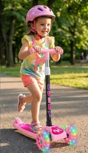 Patinete infantil Azul e Rosa