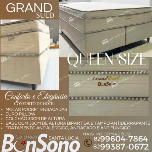 Cama King R$ 2.039 Queen size R$ 1749 Bonsono base bipartida e colchão  consulte entrega 
