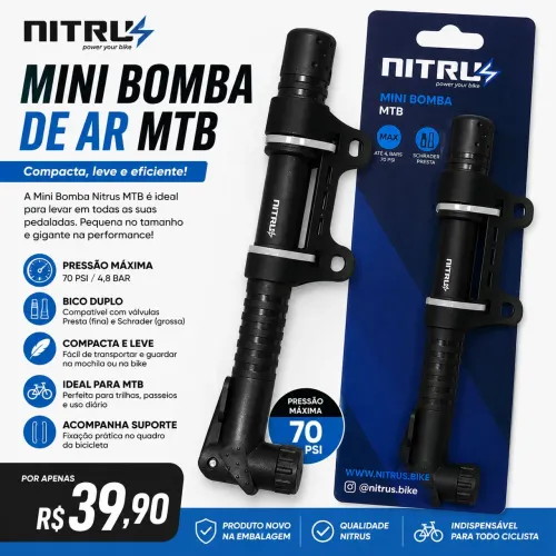 Mini bomba de ar para bicicleta