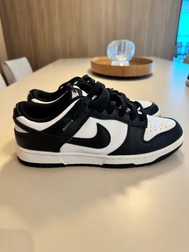 Tênis Nike Dunk Low Panda Preto e Branco Tam 40,5 BR Original Seminovo 