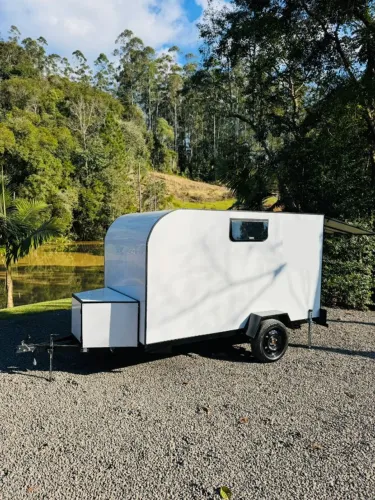 CARRETINHA REBOQUE MINI TRAILER BRANCO