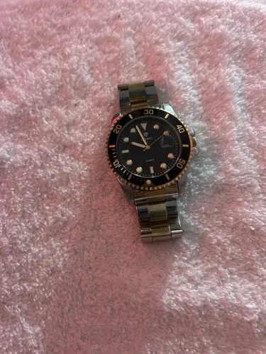 ? Relógio LEEBIG Masculino Preto/Dourado - Funcionando + Barato ?