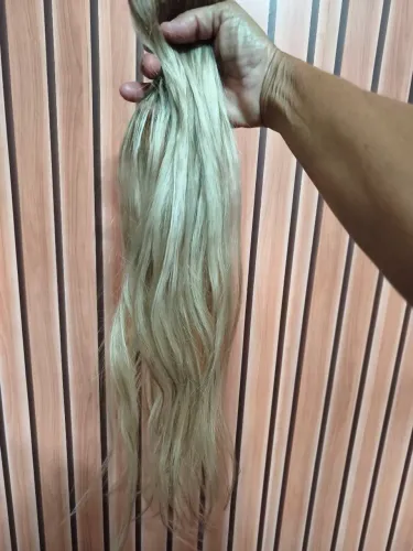 LINDO CABELO HUMANO LOIRO,56 CENTÍMETROS,NOVO