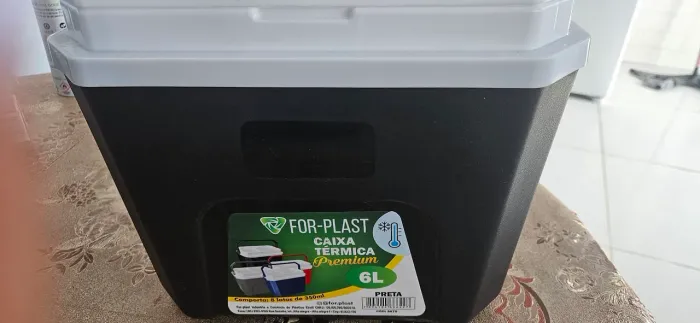 Caixa térmica 6 litros, comporta 8 latas de 350ml