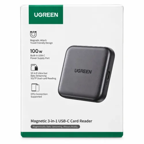 UGREEN leitor de cartões magnético 3 em 1 USB-C