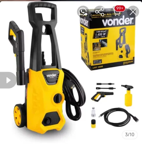 Lavadora de alta pressão marca vonder usada somente duas vzs