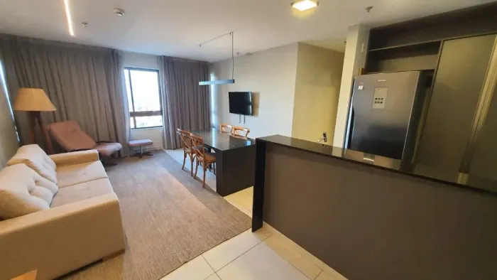 Flat com 1 dormitório para alugar, 53 m² por R$ 3.600/mês - Condomínio Incluso - Heron Mar