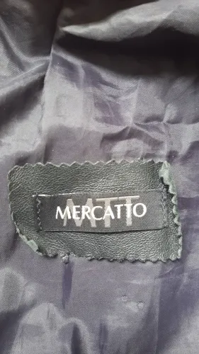 Jaqueta preta de couro Mercatto