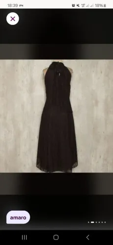 Vestido Amaro halterneck preto 40