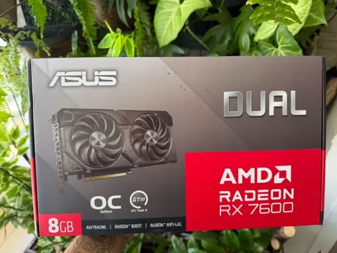 RX 7600 8GB ASUS DUAL - nova, lacrada!