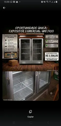 REFRIGERADOR VITRINE MERCADO/ PADARIA/ RESTAURANTE