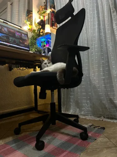 Cadeira Ergonômica HEADMALL Preta