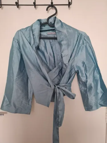 Blusa setin Italiana com amarração na frente TamG