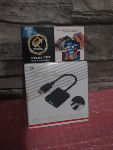 Adaptador HDMI pra Vga com saída de áudio