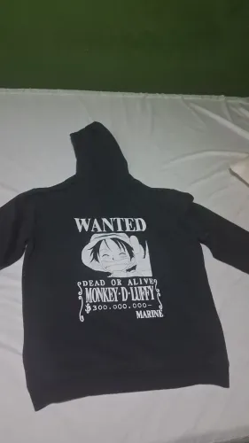 moletom casaco com capuz one piece cinza
