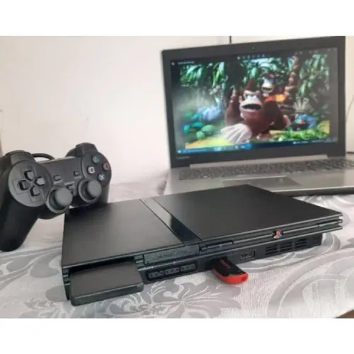 Playstation 2 ( versão com leitor de disco e sem leitor de disco com Pen drive de jogos)