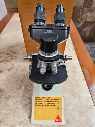 Antigo Microscópio Binocular Meopta Praha Czechoslovakia DD32VK - LEIA O ANÚNCIO!!!!
