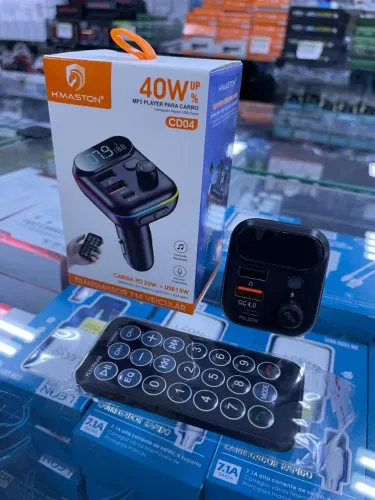 Carregador E Transmissor FM Veicular H'Maston Bluetooth Usb-C Turbo 25W CD04<br>