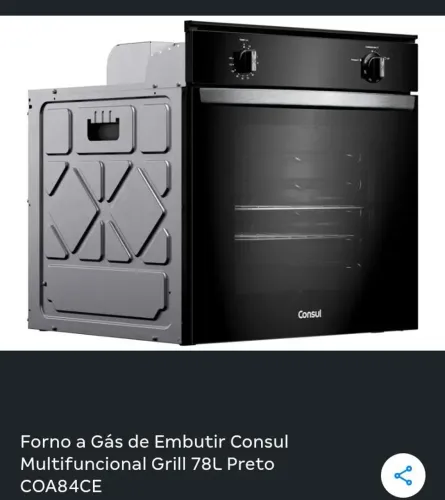 Forno Consul a gás 78 litros