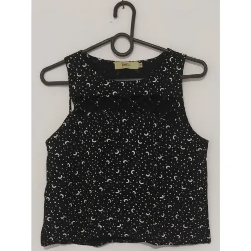 Blusa Cropped Preta Pool