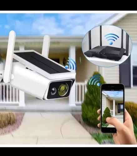 Câmera Wi-Fi com painel solar 