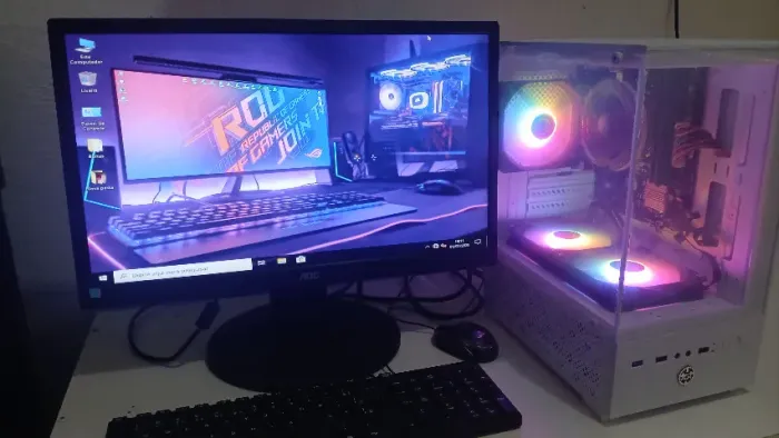 COMPUTADOR CORE i3 3.90ghz 7ª GERAÇÃO 8g TELA HDMI 22POL. GABINETE GAMER FANS RGB