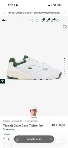 Tênis da Lacoste Original