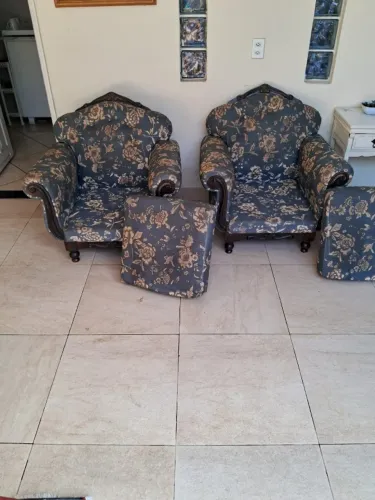 KIT POLTRONAS ANTIGAS ESTILO RUSTICO