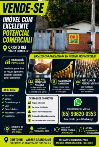 Casa para moradia ou investimento em comércio.