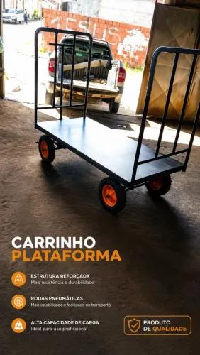 Carro plataforma sob medida 