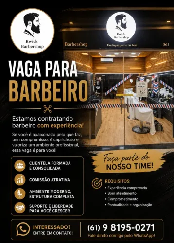 VAGA PARA BARBEIRO