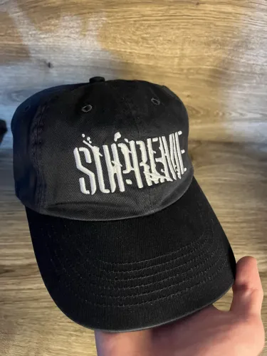 Boné Supreme Splatter 6-Panel Black FW25-W5
