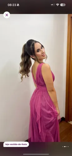 vestido de festa rosa