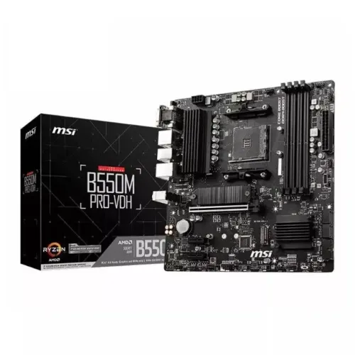 Placa Mae MSI B550M PRO-VDH, DDR4, Socket AM4, M-ATX, Chipset AMD B550, B550M-PRO-VDH