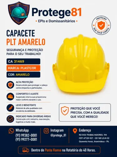 Capacete PLT Amarelo