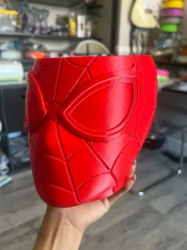 Balde de pipoca homem aranha impressão 3d
