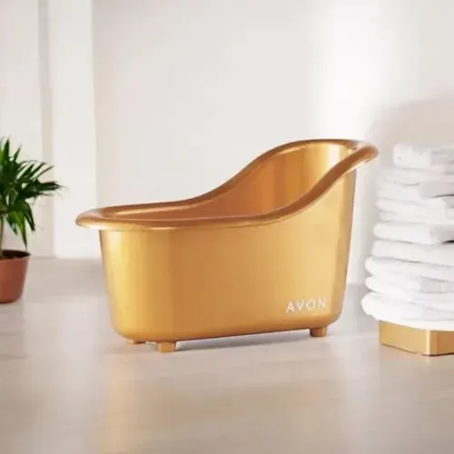 Banheira Decorativa Porta Sabonete Dourado
