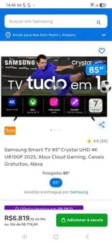 Tb smart samsung 85?