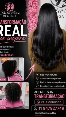 Mega hair pra ficar mais bonita e elegante 