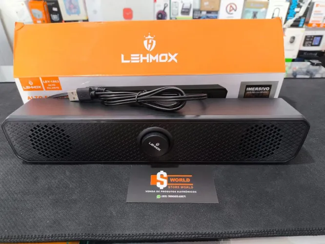 Caixinha de som para Computador e Notebook Lehmox - Produto novo. Loja Store World