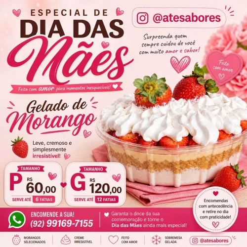 Sobremesas para dia das mães