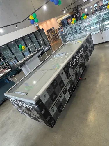 Ilha de congelados 3,00 metros com iluminação led nova 