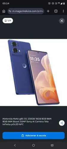 Celular Motorola g85 5g 256gb8gb ram