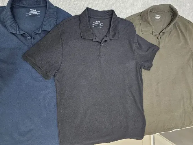 Kit 3 Camisa Polo Algodão (Pima-Peruano)