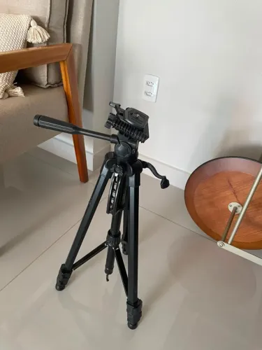 Tripé Universal Telescópio Para Câmera E Celular 1,40m + Bag