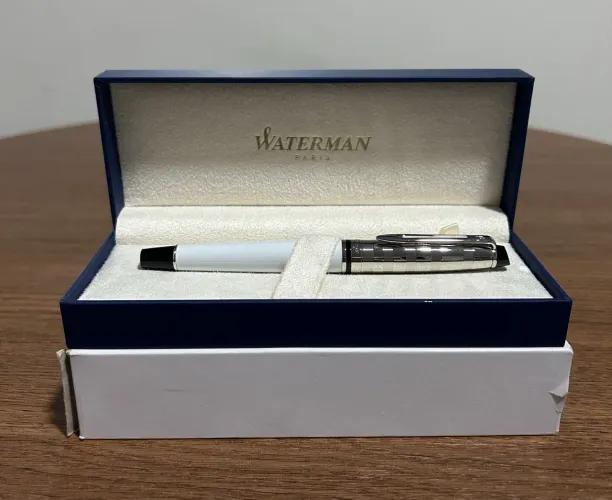 Caneta Waterman Expert III Luxo Branca CT Original