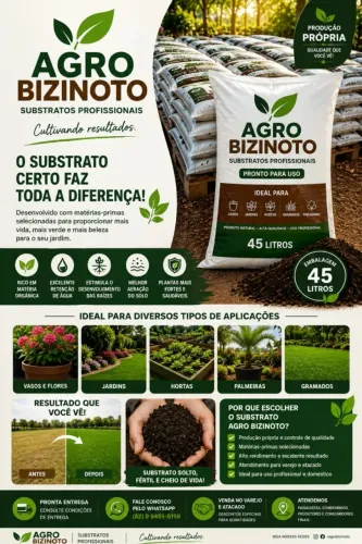 Substrato para plantas Agro Bizinoto - 45 L